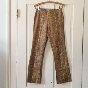 Embossed Python Leather Pants